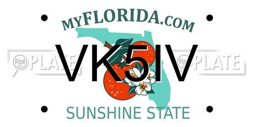 VK5IV Florida License Plate