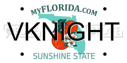 VKNIGHT Florida License Plate