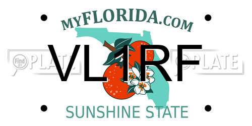 VL1RF Florida License Plate