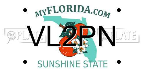 VL2PN Florida License Plate