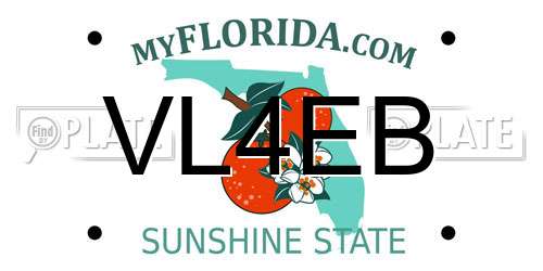 VL4EB Florida License Plate