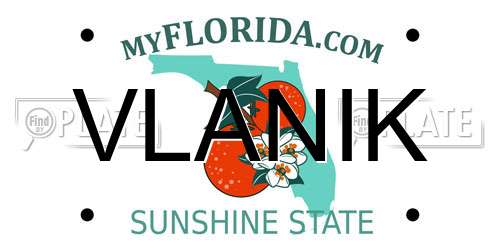 VLANIK Florida License Plate