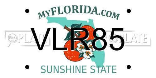 VLR85 Florida License Plate