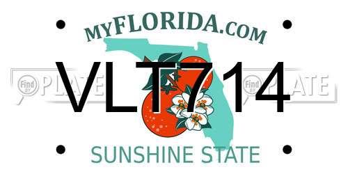 VLT714 Florida License Plate