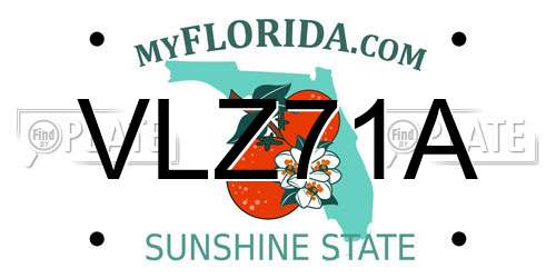 VLZ71A Florida License Plate
