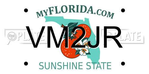 VM2JR Florida License Plate