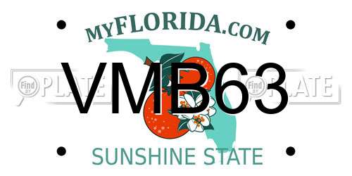 VMB63 Florida License Plate