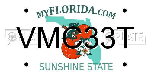 VMC33T Florida License Plate