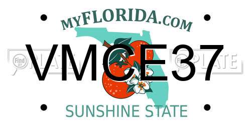 VMCE37 Florida License Plate