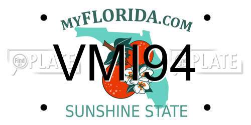 VMI94 Florida License Plate