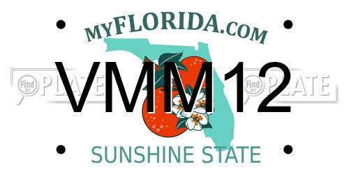 VMM12 Florida License Plate