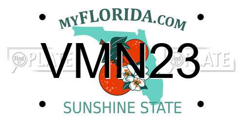 VMN23 Florida License Plate