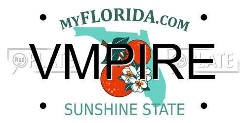 VMPIRE Florida License Plate