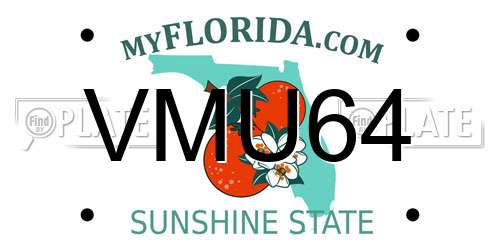 VMU64 Florida License Plate
