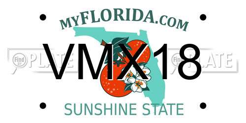 VMX18 Florida License Plate