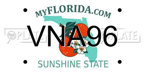 VNA96 Florida License Plate