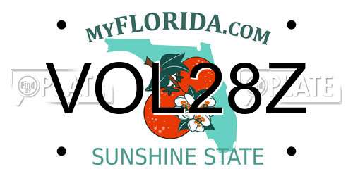 VOL28Z Florida License Plate