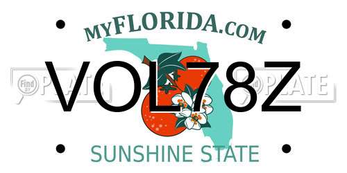 VOL78Z Florida License Plate