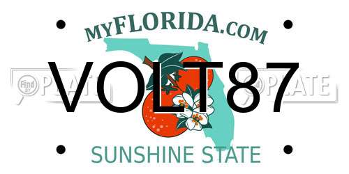 VOLT87 Florida License Plate