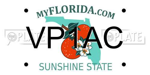 VP1AC Florida License Plate