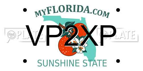 VP2XP Florida License Plate