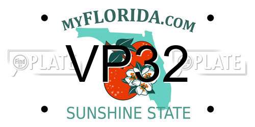 VP32 Florida License Plate