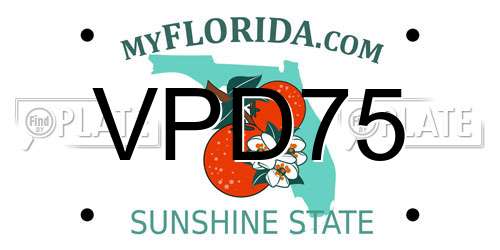 VPD75 Florida License Plate
