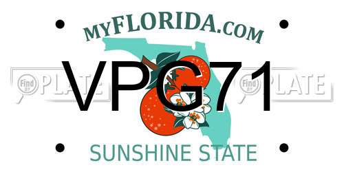 VPG71 Florida License Plate