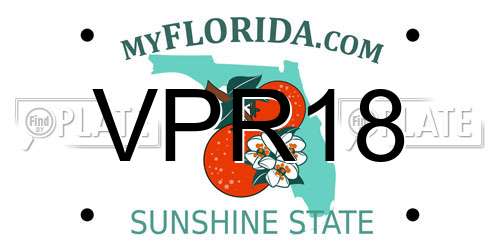 VPR18 Florida License Plate