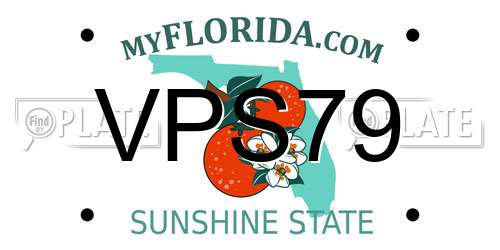 VPS79 Florida License Plate