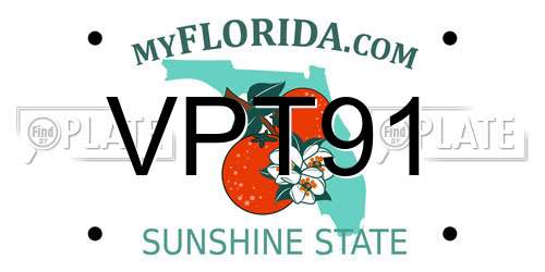 VPT91 Florida License Plate