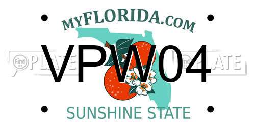 VPW04 Florida License Plate