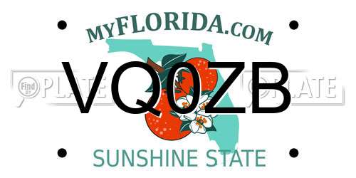 VQ0ZB Florida License Plate