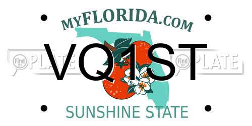 VQ1ST Florida License Plate