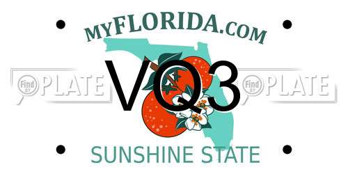 VQ3 Florida License Plate