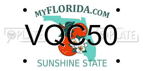VQC50 Florida License Plate
