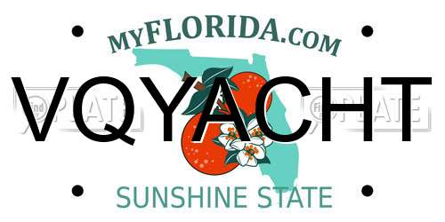 VQYACHT Florida License Plate