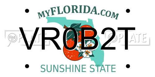 VR0B2T Florida License Plate