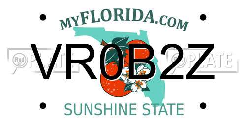 VR0B2Z Florida License Plate