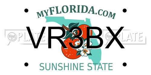 VR3BX Florida License Plate
