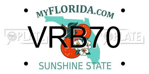 VRB70 Florida License Plate