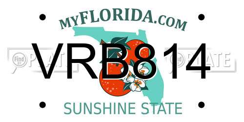 VRB814 Florida License Plate