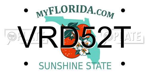VRD52T Florida License Plate
