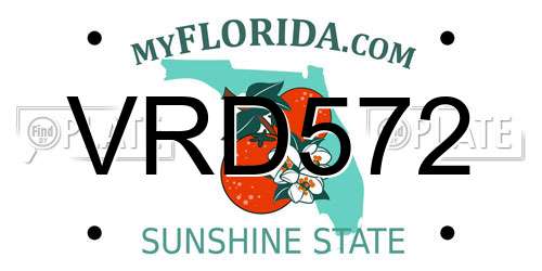 VRD572 Florida License Plate