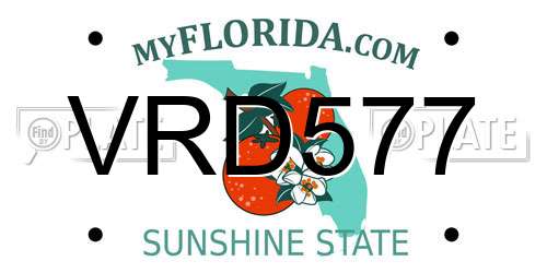 VRD577 Florida License Plate