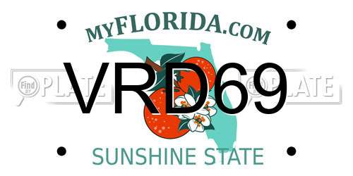 VRD69 Florida License Plate