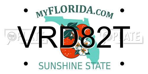 VRD82T Florida License Plate