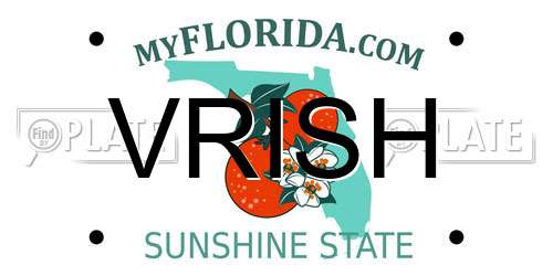 VRISH Florida License Plate