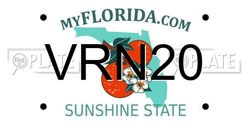VRN20 Florida License Plate