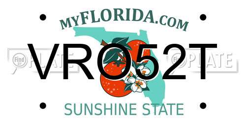 VRO52T Florida License Plate